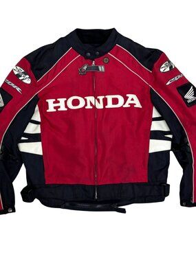 HONDA x Joe Rocket Motorcycle Jacket Biker Leather Riding Bomber Coat Men Medium